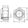 Écrou hexagonal autobloquant M10x1,50 UNIVERSEL 98210