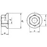 Écrou bride M5x0,80 UNIVERSEL 5VT