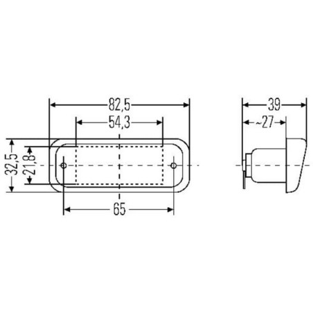 Éclairage de plaque d'immatriculation HELLA 2KA005049011