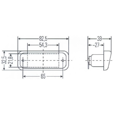 Éclairage de plaque d'immatriculation HELLA 2KA005049011