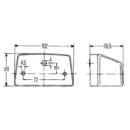 Éclairage de plaque d'immatriculation HELLA 2KA003389061