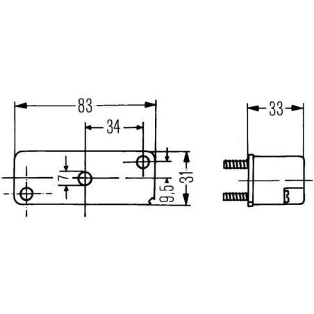 Éclairage de plaque d'immatriculation HELLA 2KA003168021