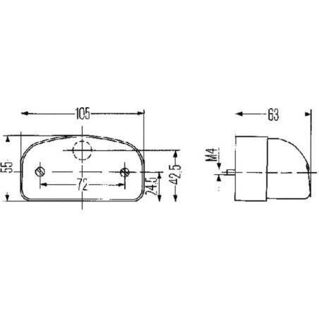 Éclairage de plaque d'immatriculation HELLA 2KA001386281