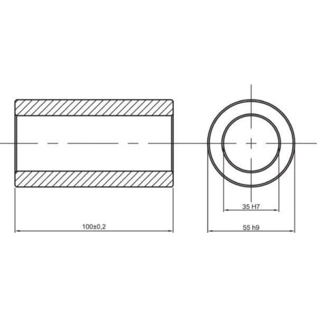 Douille 35x55x100mm UNIVERSEL 67403555KR