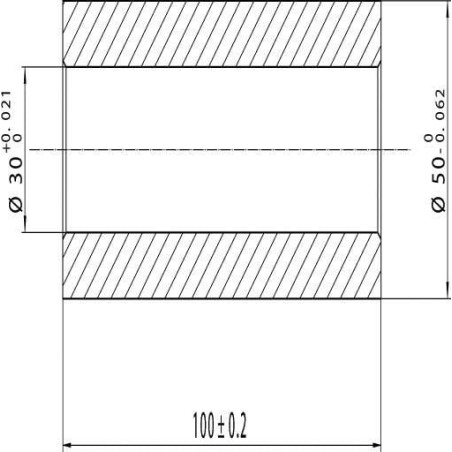 Douille 30x50x100mm UNIVERSEL 6740170AKR