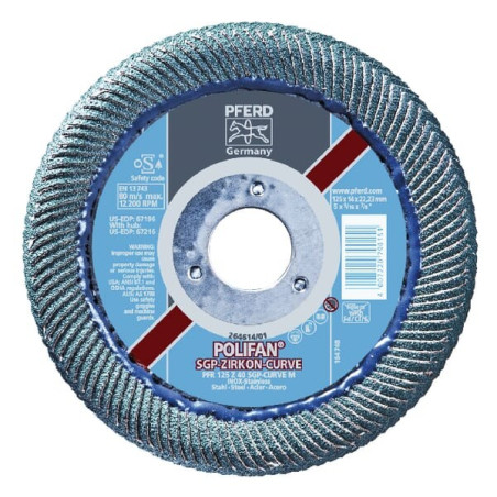 Disque abrasif à lamelles PFERD PFR125Z40M