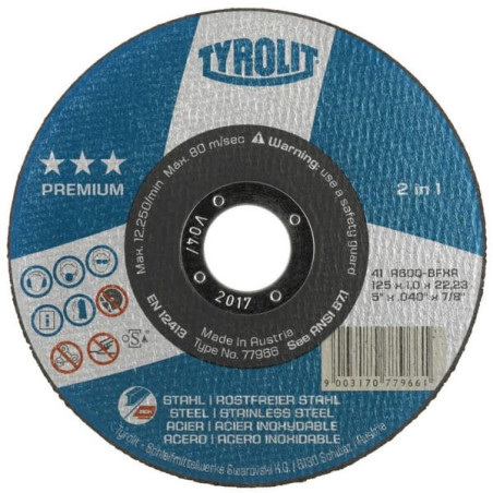 Disque à couper TYROLIT 872350