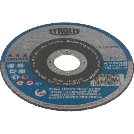 Disque à couper TYROLIT 34241345