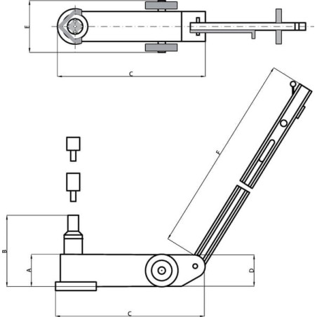 Cric pneumatique 28 tonnes COMPAC A28HC