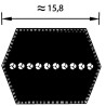 Courroie trapézoidale BB138 UNIVERSEL FGP016480