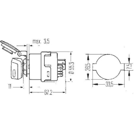 Commutateur de contact HELLA 6JB003959001