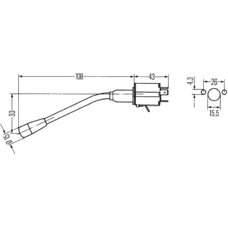 Commutateur de clignotants HELLA 6BA001539001