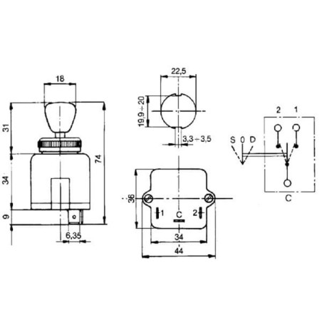 Commutateur de clignotants COBO 15111000