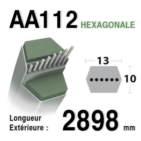 COURROIE AA112  Husqvarna - AYP 169178 - 532402009