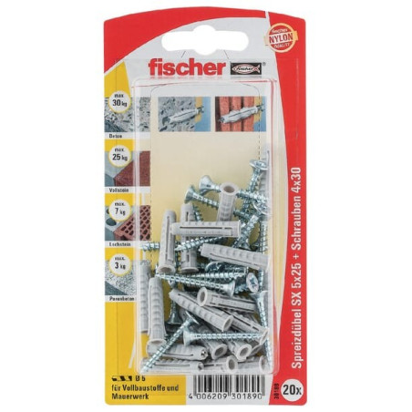 Cheville et vis FISCHER SX525SK