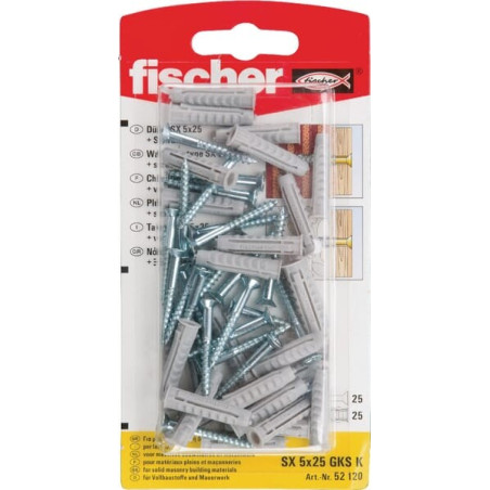 Cheville et vis FISCHER SX525GKSK