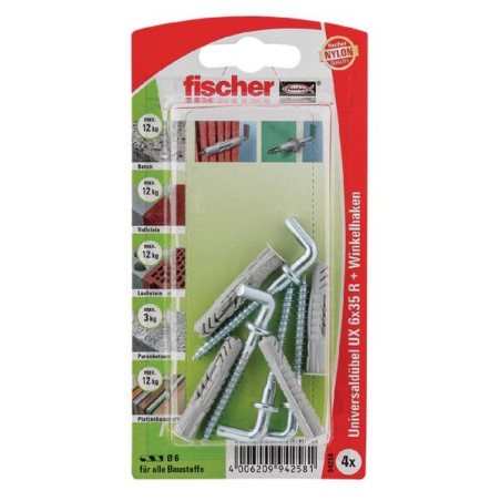 Cheville et équerre FISCHER UX635WHK
