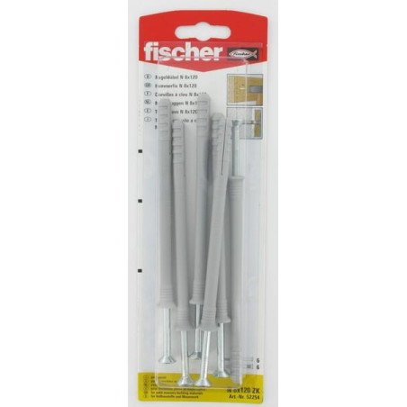 Cheville à clouer avec vis FISCHER N8120ZK