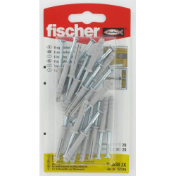 Cheville à clouer avec vis FISCHER N530ZK