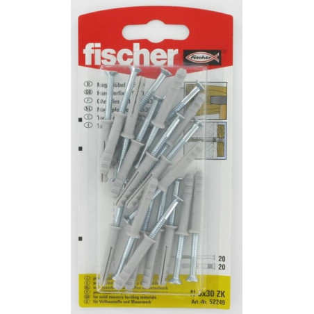 Cheville à clouer avec vis FISCHER N530ZK