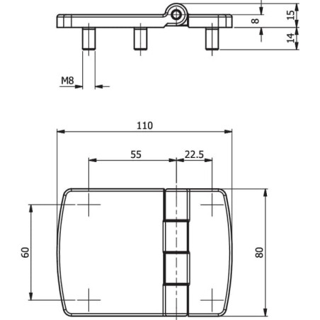Charnière UNBRANDED HS551552