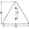 Catadioptre triangle rouge 156x136mm à visser HELLA 8RA002020001