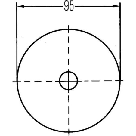 Catadioptre rond rouge diamètre 95mm HELLA 8RA002016121