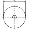 Catadioptre rond rouge diamètre 95mm HELLA 8RA002016121