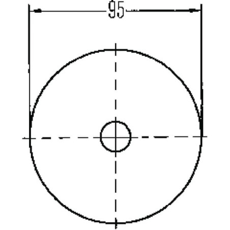 Catadioptre rond rouge diamètre 95mm HELLA 8RA002016121
