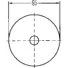 Catadioptre rond rouge diamètre 95mm HELLA 8RA002016121