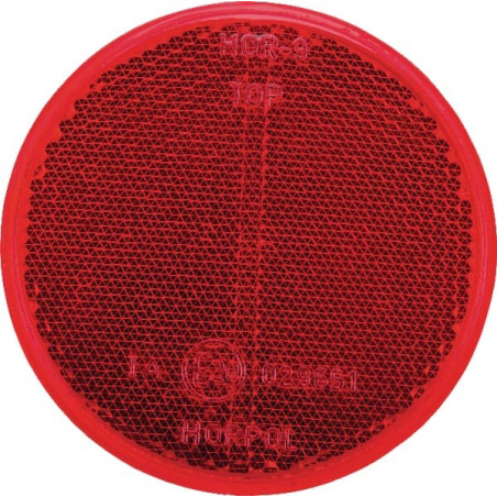 Catadioptre rond rouge diamètre 75mm tige filetée GOPART LA75021