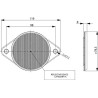Catadioptre rond orange diamètre 75mm à visser GOPART LA75017