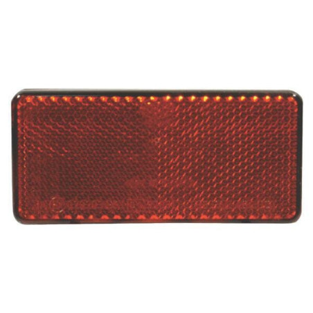Catadioptre rectangle rouge 94x44mm autocollant HELLA 8RA003326031