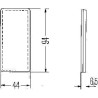 Catadioptre rectangle rouge 94x44mm autocollant HELLA 8RA003326031