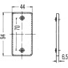 Catadioptre rectangle rouge 94x44mm à visser HELLA 8RA003326001