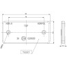 Catadioptre rectangle rouge 94x44mm à visser GOPART LA75003