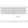 Catadioptre rectangle rouge 69x20mm GOPART LA75009