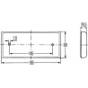 Catadioptre rectangle rouge 196x88mm à visser HELLA 8RA003734101