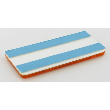 Catadioptre rectangle orange 94x44mm autocollant HELLA 8RA003326041