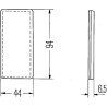Catadioptre rectangle orange 94x44mm autocollant HELLA 8RA003326041