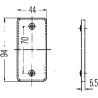 Catadioptre rectangle orange 94x44mm à visser HELLA 8RA003326077