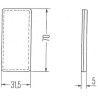 Catadioptre rectangle orange 70x31,5mm autocollant HELLA 8RA004412001