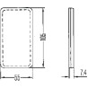 Catadioptre rectangle orange 105x55mm autocollant HELLA 8RB004713001