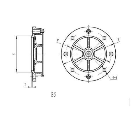 Bride moteur UNIVERSEL EM980B5FLA3