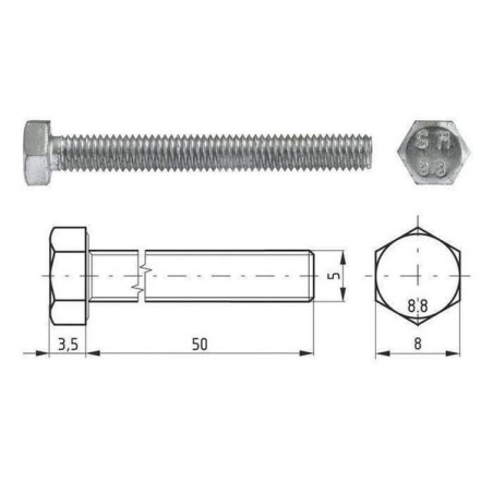 Boulon M5x50 UNIVERSEL 933550
