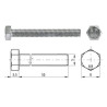 Boulon M5x50 UNIVERSEL 933550