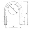 Boulon avec étrier 32mm UNIVERSEL BS32