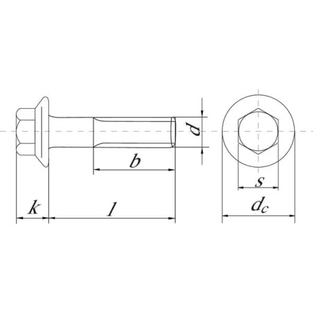 Boulon à bride M10x30 UNIVERSEL 69211030