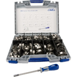 Boîte d'assortiment de colliers de serrage ABA HCS12DB76