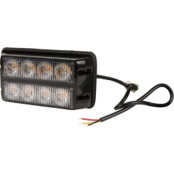 Avertisseur flash LED orange 8x3W duo 12/24V UNIVERSEL LA20012